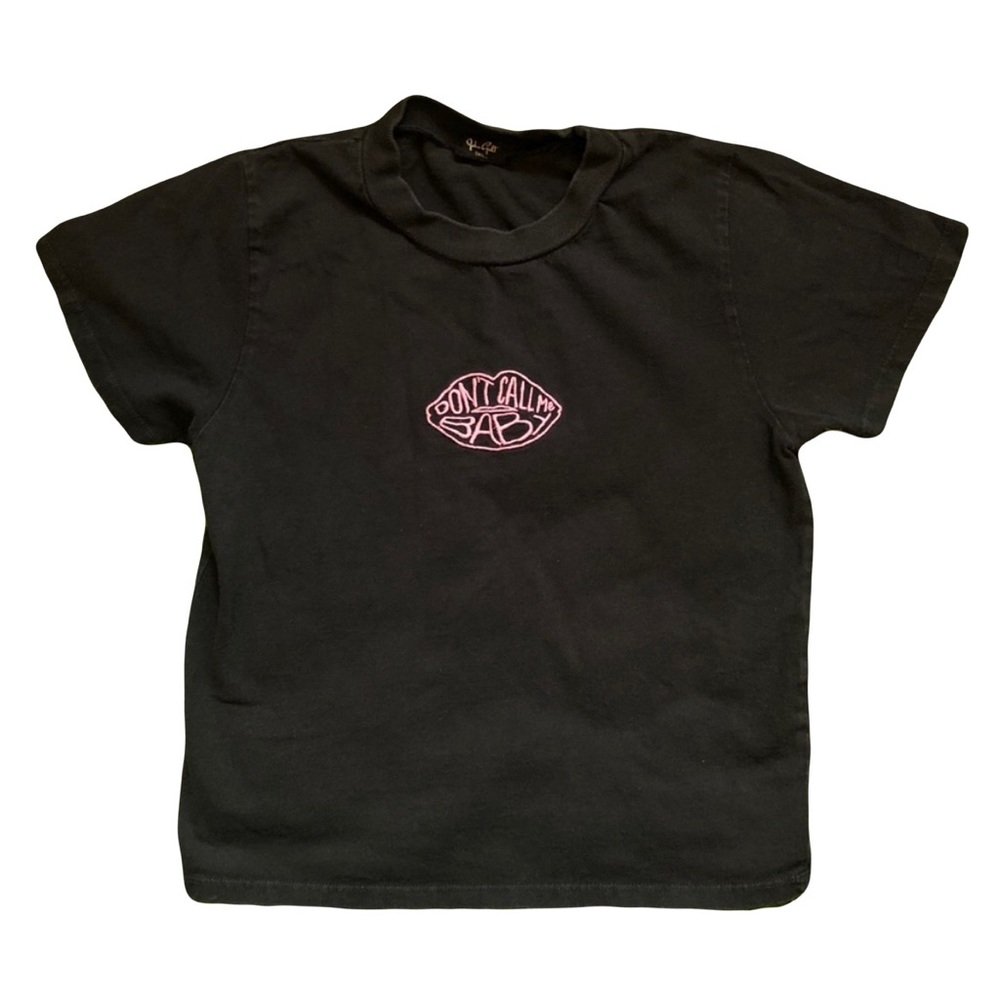 brandy melville john galt don’t call me baby cropped tee